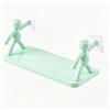 hxoity Mensole Murali Senza Fori Con Ganci, Supporto A Forma Umana | 29.5x13cm Mensola Murale Senza Fori, Design Umano Con Ganci, Impermeabile Per Bagno/cucina, 5 Colori, Set Multipli