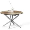 Livinity tavolo da pranzo allungabile Firenze, Rovere rustico/Grigio 120 x 120 cm