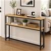JSWHYBD Consolle Stretta Profondità 20 cm, Tavolo Ingresso a 2 Ripiani | Consolle salvaspazio per ingresso, corridoio, dietro divano, soggiorno e piccoli spazi(E,80x20x100cm)