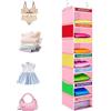 Raypontia Organizer Settimanale per Vestiti Ripiani Settimanali Portatili Pieghevoli | Organizer armadio e contenitori per Studenti Viaggio Bambini Camper Porta Armadio Outfit Camicia Pantaloni