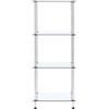 Generico Scaffale a 4 Livelli Trasparente 40x40x100cm in Vetro Temperato,Trasparente,8.85kg,249505