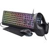 Trust Kit da gioco 4in1 Trust GXT 792 tastiera+cuffie+mouse+tappetino/cablato 200-6400dpi Nero [25251]