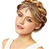Traziewell Copricapo per matrimonio catene per capelli da donna vite argento sposa cristallo accessori per capelli da sposa per ragazze HB000806