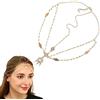 Traziewell Copricapo per le donne gioielli per capelli Boho catena per la testa da sposa ciondolo cristallo dorato accessori per capelli da sposa per donne signore HB001014