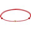 Do.Dreamss Braccialetto rosso per bambini con perla riempita in oro 14 | Confezione regalo con certificato di autenticità per battesimo, nascita e baby shower