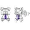 Kerraom Orecchini a forma di cane salsiccia, scorpione, orso, uccello | Orecchini a forma di animale in argento 925, per bambini, ragazze, adolescenti, donne, anallergici, con foro