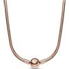 PANDORA Moments - Collana con maglia snake placcata in oro rosa 14k
