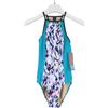 SWEATY BETTY Costume Aquaglide Donna S Pannello Posteriore Mesh Blu