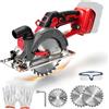 JOJOCY Sega circolare senza fili da 15 cm compatibile con Milwaukee M18, 6300 giri/min con 3 lame da 150 mm e 125 mm, profondità di taglio 50 mm, smussatura 0-45° per taglio di legno, plastica, piastrelle