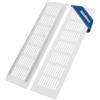 Maggasacca 2 griglie di ventilazione per porta, in alluminio, rettangolare, 300 x 80 mm, per scarpiera, bagno, cucina, soggiorno, bianco, per camper, guardaroba, ecc