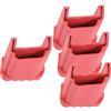 KAILIKETIY Copri Piedi per Scala in Gomma Antiscivolo Rosso 4 Pezzi per Scale a Gradini e Scale Estensibili Protezione Resistente e Antiscivolo