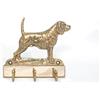 Beagle - un portachiavi a forma di cane, un supporto in ottone per accessori per