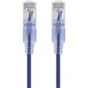 Monoprice Cavo patch Ethernet Cat6A UTP, 30 AWG, 10 G, in puro rame nudo, antigroviglio, RJ45, serie SlimRun, 3 m, viola, confezione da 10