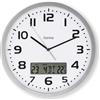 Hama Orologio da parete radiop. DCF Moorea AV. AFF. Data e Temp. Ø30 cm, argt