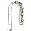 Relaxdays Arco per rose, metallo, HxLxP: 240 x 140 x 38 cm, arco da giardino, stabile per piante rampicanti, nero