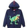Dinopjs Felpa con cappuccio per ragazzi Escavatore Bulldozer Trattore Dinosauro Manica Lunga Cotone Casual Felpa con cappuccio Top Tyrannosaurus Rex Truck Engineering Vehicle Dino Camicie con
