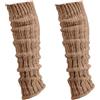 krautwear® - Scaldamuscoli per gambe, a maglia grossa, da donna e ragazza, quantità: 1, 2 o 4 paia di scaldamuscoli, in lana di alpaca, soffici, 30 cm, anni 80, colori: nero, bianco, grigio, beige
