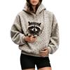 Generico Felpa Donna con Cappuccio Felpa Porta Cane Leopardato Felpe Porta Gatto | Pullover Donna Felpa Porta Gatto Sport Maniche Lunghe Felpa con Marsupio Porta Cane per Autunno e Inverno, Regalo