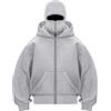 Generico Felpa con Cappuccio Uomo Invernale con Passamontagna da Uomo Casual Felpa | Hoodie cappuccio giacca corta cappello doppio coppia Cerniera Zip e Tasca Sweatshirt Giacca Antivento e Calda Autunno Inverno