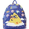 Loungefly Pokemon - Mini zaino con scritta Sleeping Pikachu and Friends, Blu, Taglia unica