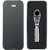 711L Mini chiave a cricchetto TG: una delle chiavi a cricchetto EDC più piccole al mondo da 1/4 per spazi ristretti, in acciaio inox, per punte a doppia faccia
