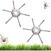 LMSAWK 2 PCS Testina Decespugliatore Acciaio, Spazzola Acciaio Accessorio | 230mm Universale Testina Spazzola Acciaio Solido Tagliaerba, per Rimozione Erbacce Giardino, Ruggine e Muschio (6 Testine)