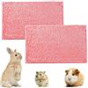 bangminda 2PCS Tappetini per Gabbia per Porcellini d'India Lavabili 60x40 cm (Rosa) | bangminda Tappetini Riutilizzabili per Gabbia per Piccoli Animali Porcellini d'India Coniglio Guinea Pig Cage Liner