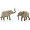 Moranduzzo 2 Elefanti Assortiti, Altezza Media 5,1 cm - Adatti a Presepe da 3,5 cm Scala 1:50 - MICRO 3,5 - Statuine Indistruttibili, Rifinite a Mano, Scultore M. Landi, Made in Italy