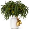 Beafaeur 6PCS Norfolk Rami di Pino Artificiale di Natale, mit 70cm LED Rami Luminosi | Grande Rami Pino Artificiale 58cm, Rami di Pino Norfolk Artificiali, per Natale, Corona d'Avvento, Vaso Tavolo Fai Da Te