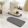 Generic Tappeto Macchina caffè per Smeg Lavazza A Modo Mio LM200 2016-2019, Impermeabile Antiscivolo Tappeto Protettivo Piano Lavoro Silicone Accessori,Grey