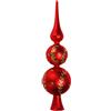 COM-FOUR® Top per albero di Natale in rosso, oro, opaco, top per albero | top in abete per albero di Natale - 30 cm