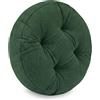 Amazinggirl Cuscini Sedie Cucina Rotondo 40 cm in Velluto a Coste | Cuscino morbido per sedia ufficio panca sgabello e pavimento seduta comoda interno confortevole Verde