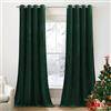 PONY DANCE Tende in Velluto per Camera da Letto 2 Pezzi L 132 x A 240 CM | 300g/m², Semioscuranti, Termica Isolante Freddo e Caldo, con Anelli, Soggiorno, Cameretta Bambini, Privacy, Verde Scuro