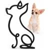 Generisch Statuetta di Chihuahua,scultura decorativa minimalista, regalo per gli amanti dei cani, interni moderni, decorazione d'interni, statua di cane Chihuahua per camera da letto, ufficio, materiale eco.