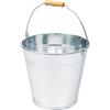 GARDENIX Pattumiera in metallo zincato, 10 l, secchio per cenere con manico | Secchio in lamiera, resistente alla ruggine e durevole, secchio per la casa, il giardino e l'edilizia