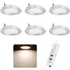 kpslucerna 6pz Faretti Led 12V Da Incasso Interno Plafoniera 3W Argento Neutra 4000K | Diametro Foro Ø55-60mm Spot LED, con Trasformatore da 220V, per Cucina Corridoio Soffitto Cabina Doccia Camper Nave