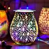 TiooDre Lampada Profumata Elettrica, Lampada Profumata in Vetro Colorato Fuochi D'artificio 3D per Cera Lampada Ad Olio Profumato per Casa Ufficio Camera Da Letto Lampada Aromatica Regali per Natale
