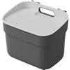 Curver Keter Pattumiera da 5 Litri per la Raccolta Differenziata Ready To Collect, con Supporto a Parete, Ideale la Cucina e il Bagno, 100% Riciclato, Grigio Scuro