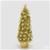 EDG Enzo De Gasperi Decoro Pino con Palle Gold H50 Ø16 cm - Decorazione di Natale