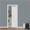 Leroy Merlin Porta interna scorrevole Threelines in MDF laccato colore bianco, L 80 x H 210 cm, apertura reversibile
