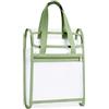 Dvagoent Porta Documenti A4 13 Scomparti, Plastica, Trasparente (Verde) | Manici più larghi, comodi da trasportare, Tasca laterale in rete con chiusura a cerniera, può contenere circa 400 fogli