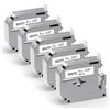 Oozmas MK221 Nastro Compatibile con Brother M-K221 MK-221 9mm 0.35 | Nero su Bianco, Compatibile con Brother PT-M95, PT-90, PT-65, PT-70BM, PT-80, PT-55, PT-100