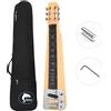 Batking Lap Steel Chitarra, chitarra elettrica slide 6 corde scanalato paletta chitarra (colore naturale)