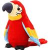 iNszkoos Parrot - Peluche a forma di pappagallo parlante, ripetere quello che dici elettronico, giocattolo di peluche a forma di pappagallo parlante, ottimo aiuto per imparare a parlare per bambini,