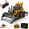 LTFIOON Mini Bulldozer Telecomandato 1:64, RC Bulldozer con Luce/Suoni/App | Veicolo da Costruzione Telecomandato per Bambini, 2,4GHz Bulldozer Ricaricabile USB - Regalo Bambini da 3 Anni