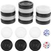 Mikikit Set da 15 Elementi di Backgammon e Dama in Plastica Bianca e Nera, Accessori Sostitutivi per Tavoli da Gioco, Pedine Rotonde per Backgammon e Dama, Compatibile Giochi da Tavolo