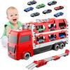 UBBOY Camion Trasporto Giocattoli,Camion Giocattolo per Bambini,Auto Giocattolo Pista Portatile con 9 Auto da Corsa,Camion Pista Macchinine,Macchinine per Bambini dai 3 4 5 6 Ann