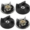 FarShiller Blade Gear - Parti di ricambio per frizione con 2 ingranaggi di base e 2 lame in gomma, accessori per frullatore Magic Bullet 250W MB-1001, MB-1001B, MBR-1101, MBR-1701, MBR-1702, MBR-0301