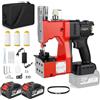 Zilchx ‌Macchina da Cucire Portatile Elettrica con 2 Batterie 4,0 Ah - Motore 280 W Brushless Senza Cavo, Mini Macchina da Cucire per Sacchi PP, Carta Kraft, Juta e Cuoio‌