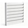 Jayruit Deflettore per condensatore AC esterno, deflettore guida vento in acciaio zincato, per unità 1-3P, blocco aria calda, bianco 50 cm (500 x 500 mm)